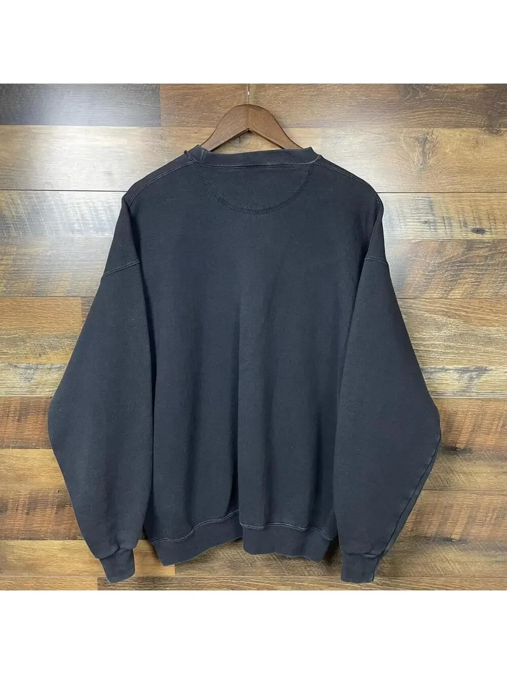 Vintage Adidas Sweatshirt Black Crewneck Red Logo Graphic Mens XL